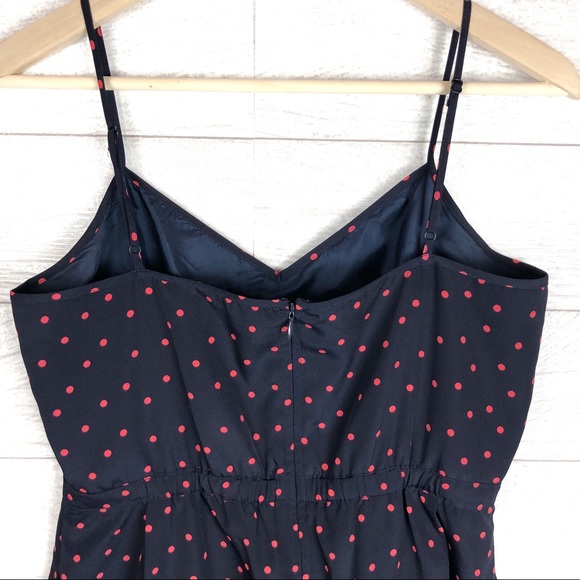 J. CREW Blue Polkadot spaghetti strap Short Dress - Picture 5 of 6